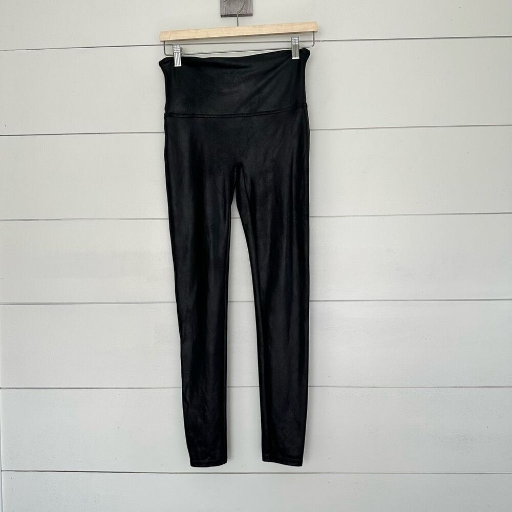 Spanx Women’s Large Black Faux Leather Leggings